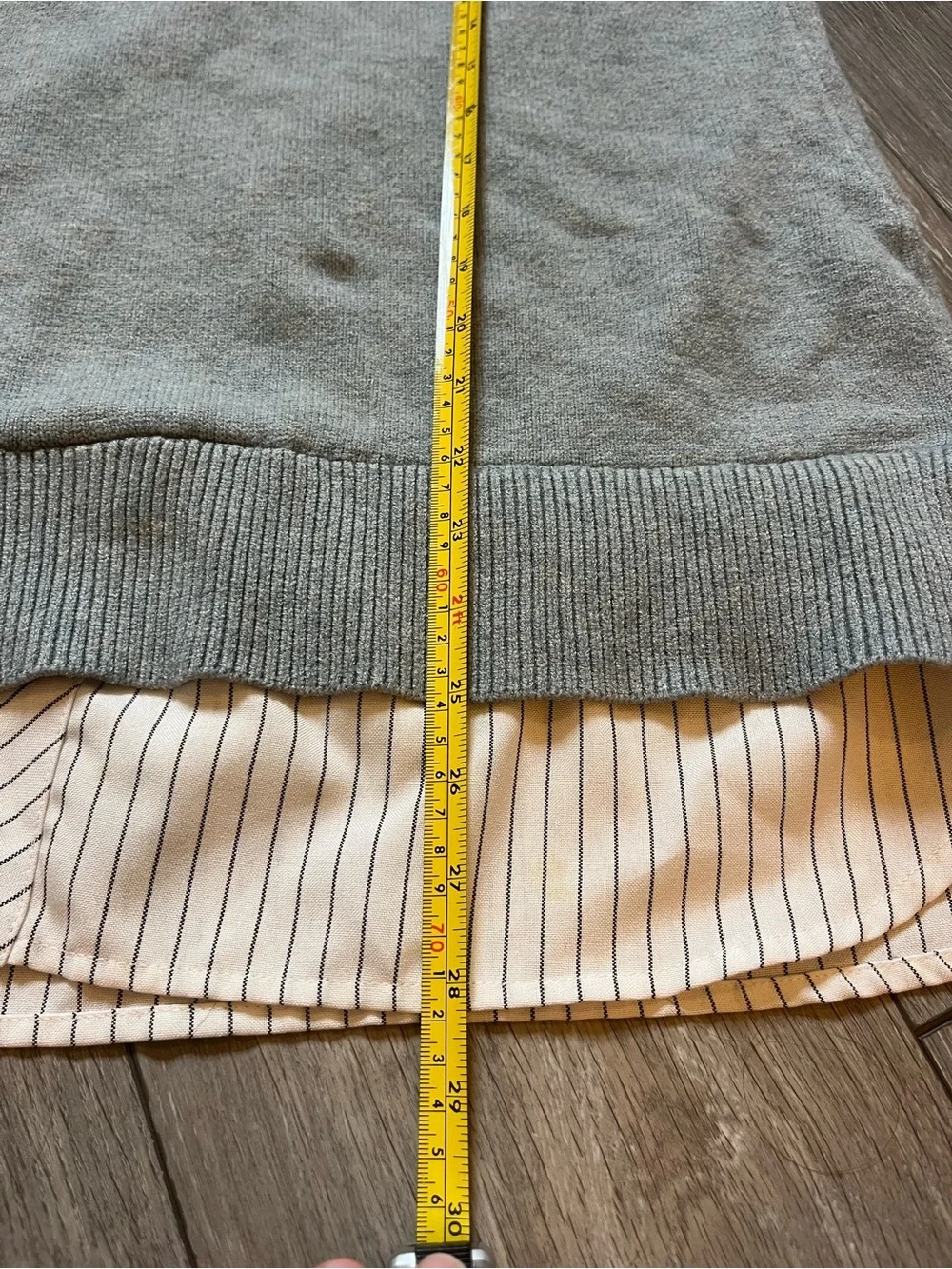 A Pea in the Pod Oxford Blue Gray Maternity Mock Neck Sweater Size Large